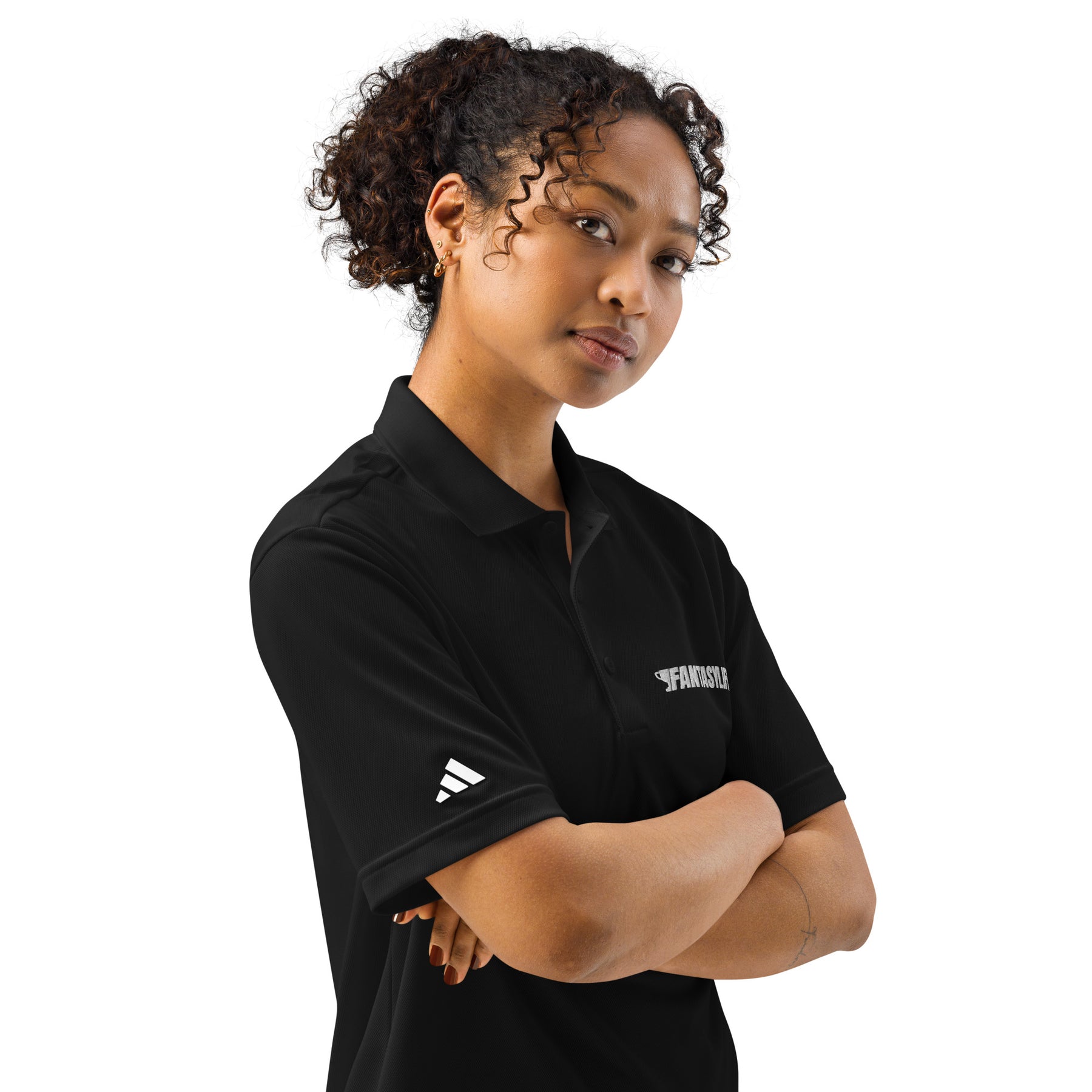 FL2024 Black Adidas Embroidered Polo