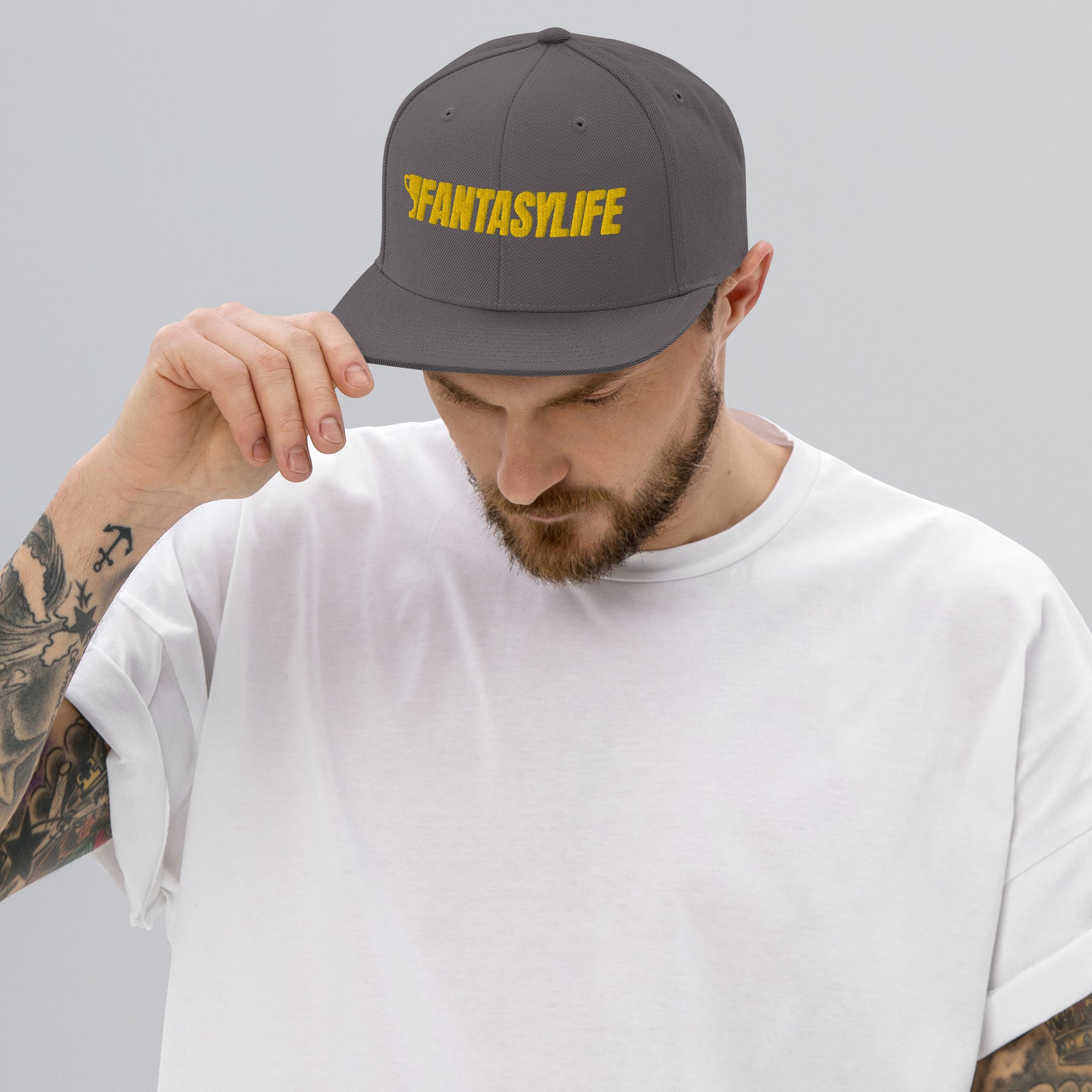 FL2024 Gold Embroidered Flat Brim