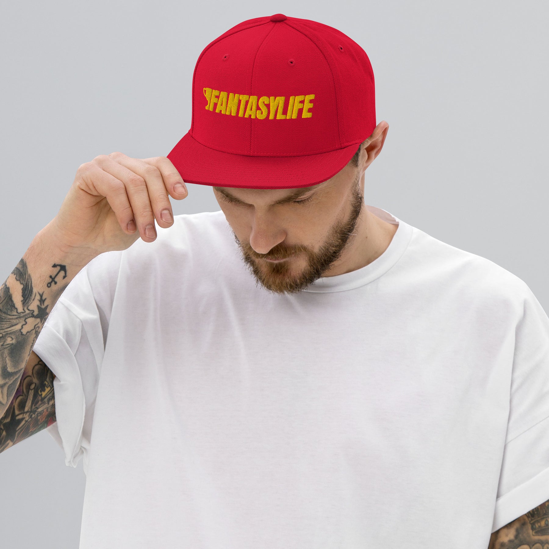FL2024 Gold Embroidered Flat Brim