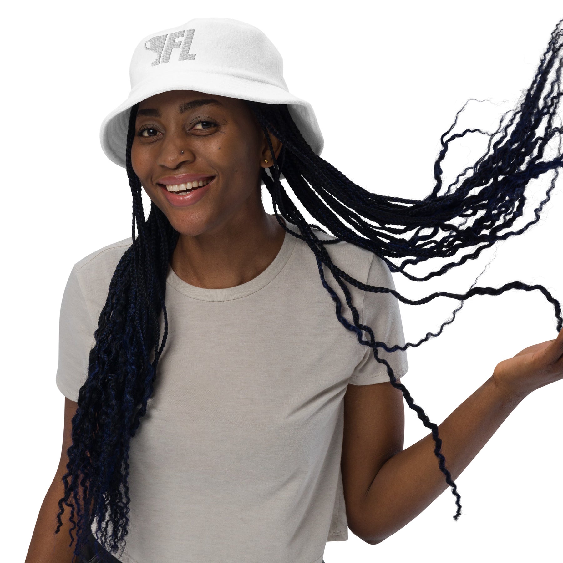 FL2024 Embroidered Terry Cloth Bucket Hat