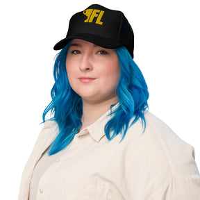 FL2024 Gold Embroidered Foam Trucker Hat