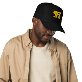 FL2024 Gold Embroidered Foam Trucker Hat