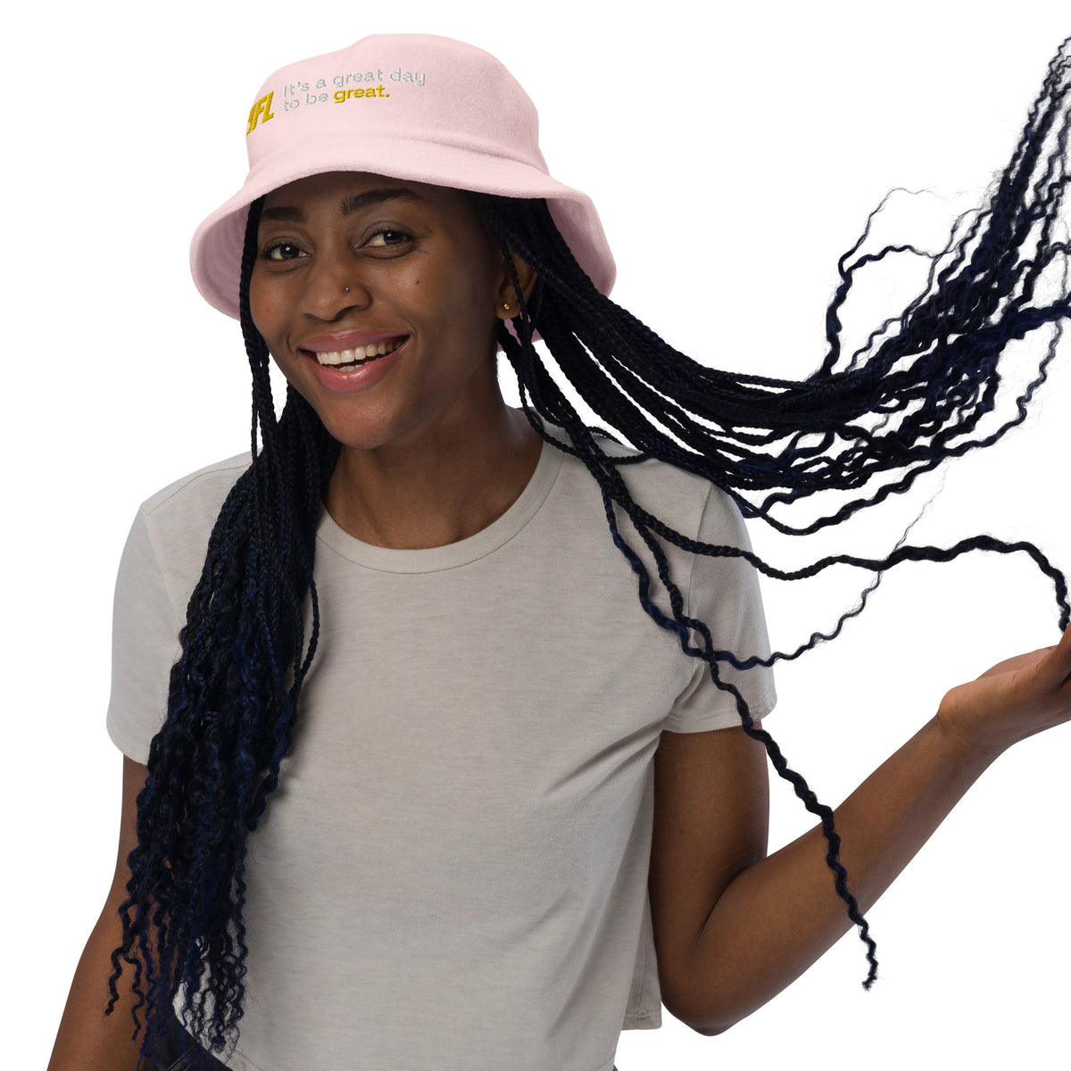 FL2024 "It's A Great Day To Be Great" Embroidered Terry Cloth Bucket Hat
